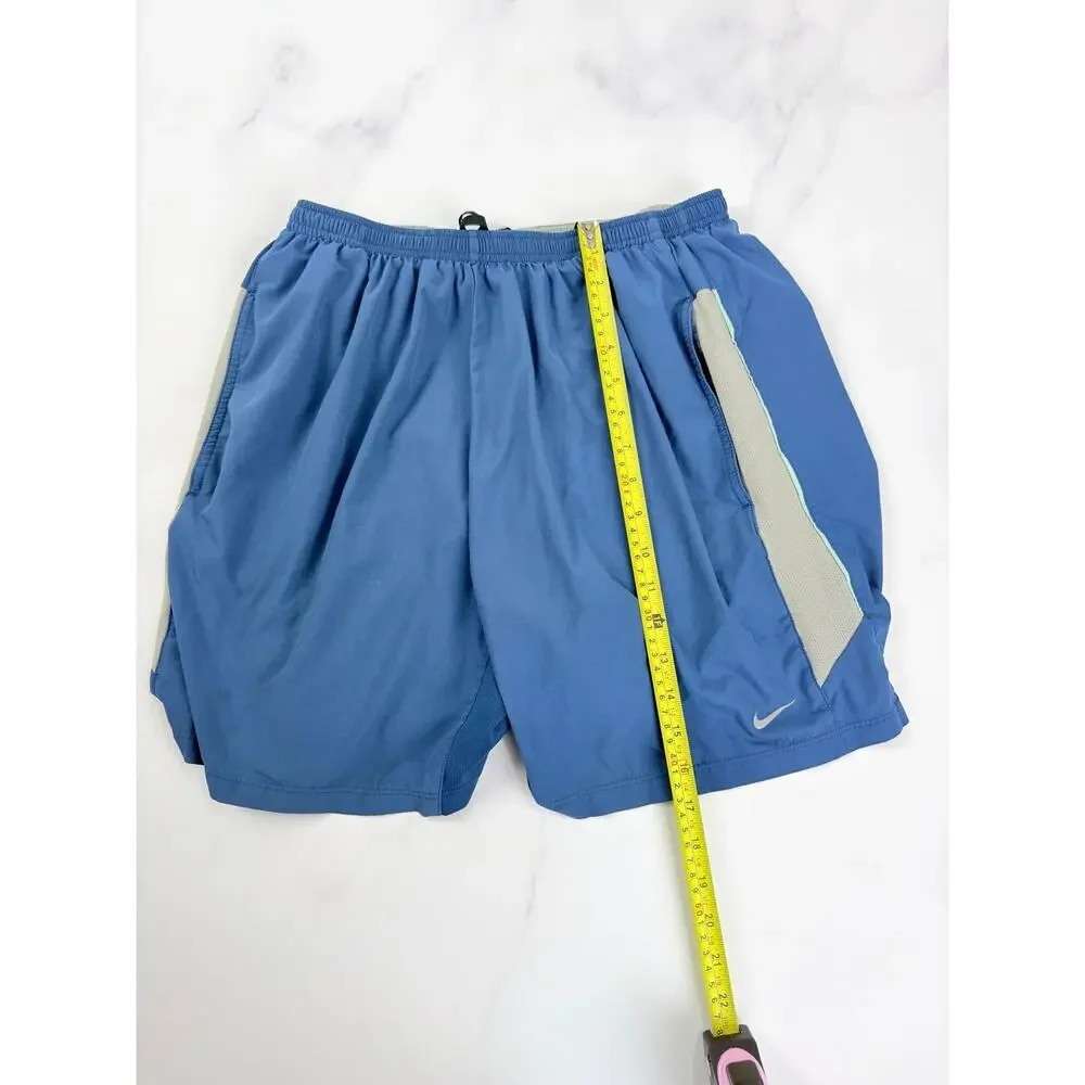 Nike Stride Dri-FIT Running Shorts Large Blue 7” Lined Athletic Vintage